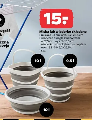 Wiaderko składane prostokątne promocja w Netto