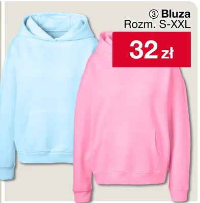 Bluza damska z kapturem Rozm. S-XXL promocja w Woolworth