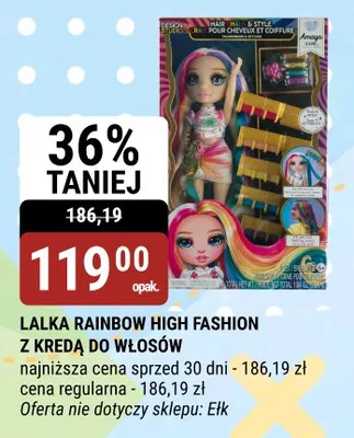 Lalka Rainbow High Fashion z kredą do włosów promocja w bi1
