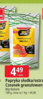 Papryka słodka mielona Big Nature promocja w Leclerc
