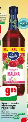 Syrop o smaku malinowym Paola Hoop promocja w Dino