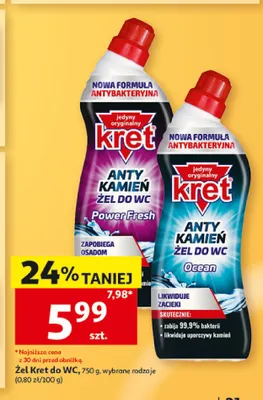 Żel Kret do WC Ocean promocja w Auchan