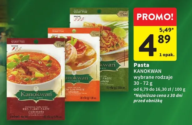Pasta Red Curry Kanokwan promocja w Intermarche