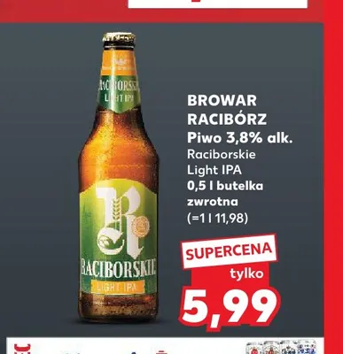 Piwo Raciborskie Light IPA Browar Racibórz promocja w Kaufland