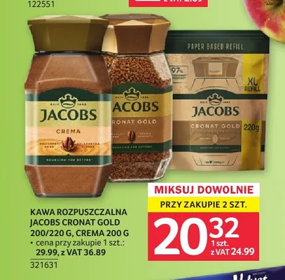 Kawa rozpuszczalna Jacobs Crema promocja w Selgros