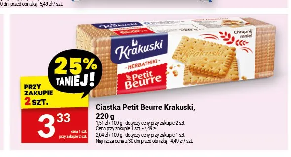 Ciastka Petit Beurre Krakuski promocja w Twój Market