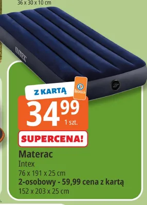 Materac Intex 2-osobowy 152x203x25 cm promocja w Leclerc
