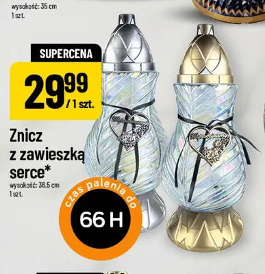 Znicz z zawieszką serce promocja w POLOmarket
