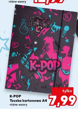 Teczka kartonowa A4 K-POP promocja w Kaufland