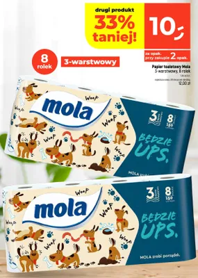 Papier toaletowy Mola 3-warstwowy 8-pak promocja w Dealz