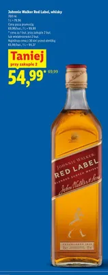 Whisky Johnnie Walker Red Label promocja w Lidl