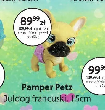 Zabawka Pamper Petz Buldog francuski 15cm promocja w Empik