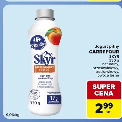 Jogurt pitny Skyr owoce leśne Carrefour promocja w Carrefour Express