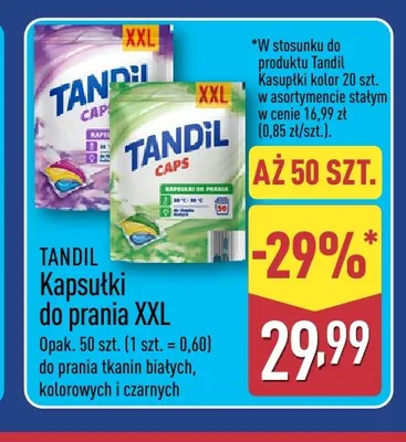 Kapsułki do prania tkanin czarnych XXL Tandil promocja w Aldi