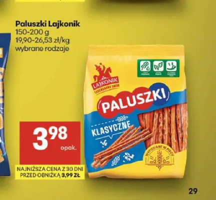Paluszki Lajkonik Klasyczne promocja w Delikatesy Centrum