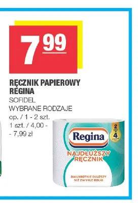Ręcznik papierowy Regina promocja w SPAR
