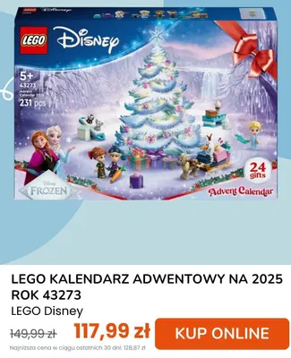 LEGO kalendarz adwentowy na 2025 rok 43273 LEGO Disney promocja w taniaksiazka.pl