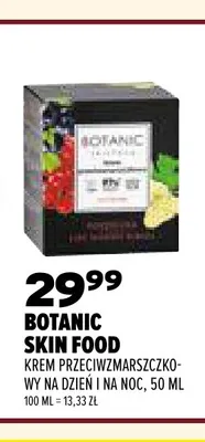 Krem przeciwzmarszczkowy na dzień i na noc Botanic Skin Food promocja w Drogerie Natura