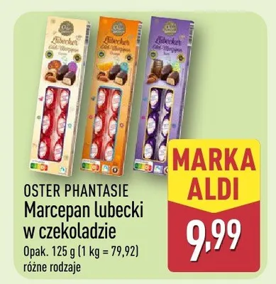 Marcepan lubecki w czekoladzie różne rodzaje promocja w Aldi