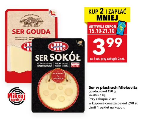 Ser sokół w plastrach Mlekovita promocja w LEWIATAN