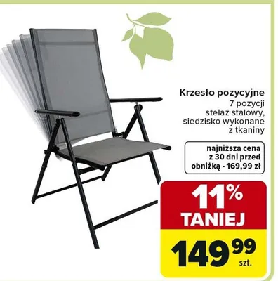 Krzesło pozycyjne promocja w Carrefour