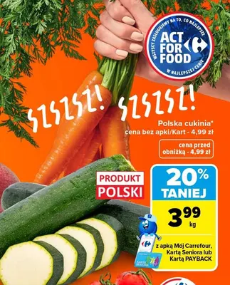 Cukinie polskie promocja w Carrefour