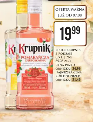 Likier Krupnik — wariant nieczytelny promocja w Dino