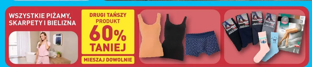 Piżamy, skarpety i bielizna promocja w Aldi