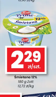 Śmietana Zott 12% promocja w emma MARKET