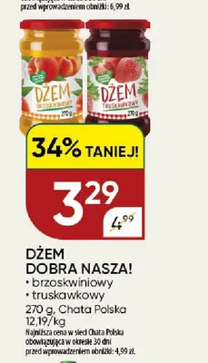 Dżem truskawkowy Dobra Nasza! promocja w Chata Polska