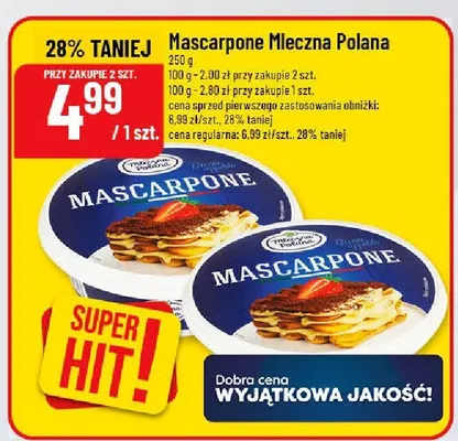 Mascarpone Mleczna Polana promocja w POLOmarket