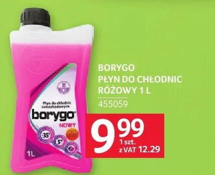 Płyn do chłodnic różowy Borygo 1L promocja w Selgros
