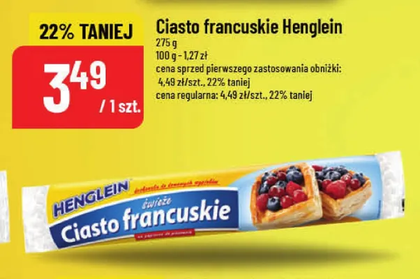 Ciasto francuskie Henglein promocja w POLOmarket