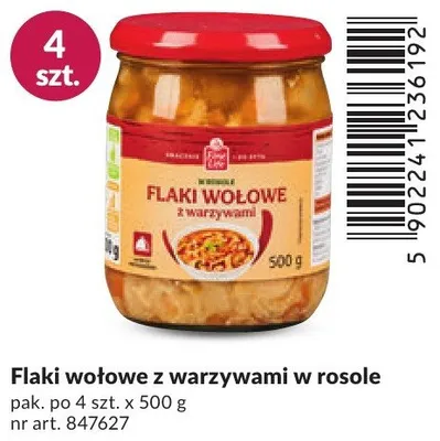 Flaki wołowe z warzywami w rosole promocja w Makro