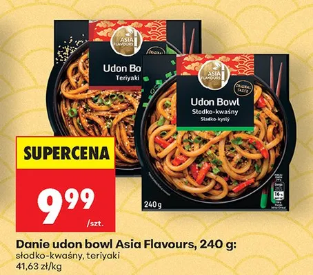 Danie udon bowl teriyaki promocja w Biedronka