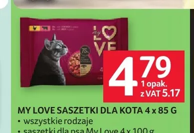 Saszetki dla kota My Love promocja w Selgros