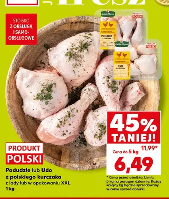 Podudzie z polskiego kurczaka z lady lub w opakowaniu XXL promocja w Kaufland