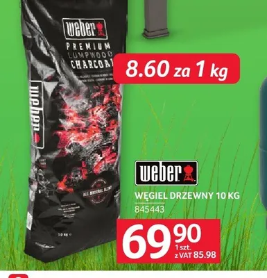 Węgiel drzewny Weber 10kg promocja w Selgros