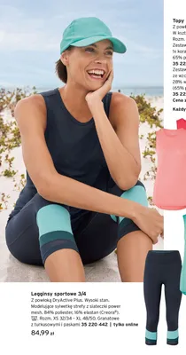 Legginsy sportowe 3/4 DryActive Plus promocja w Tchibo