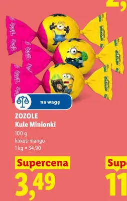 Kule Minionki ZOZOLE kokos-mango promocja w Lidl