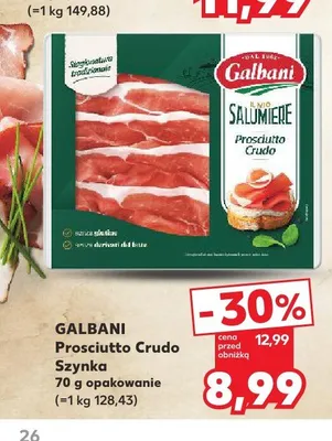 Szynka Prosciutto Crudo Galbani Salumiere promocja w Kaufland
