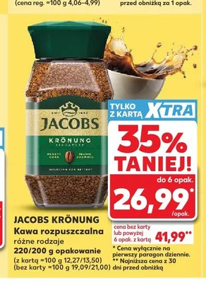 Kawa rozpuszczalna Jacobs Krönung promocja w Kaufland