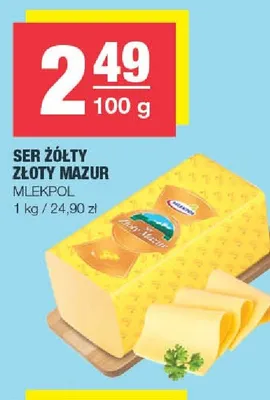 Ser żółty Złoty Mazur Mlekpol promocja w SPAR