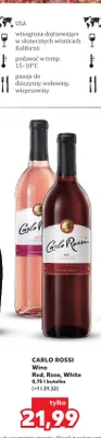 Wino czerwone Carlo Rossi Red promocja w Kaufland