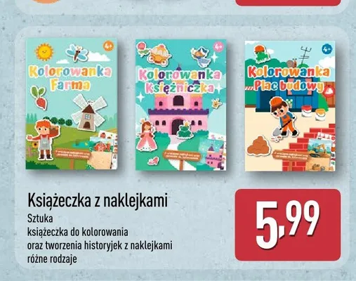 Książeczka z naklejkami promocja w Aldi