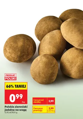 Ziemniaki jadalne na wagę promocja w Biedronka