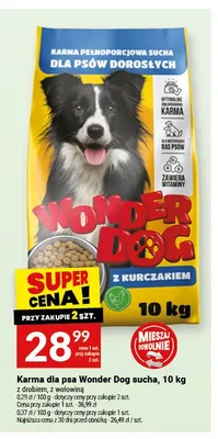 Karma dla psa Wonder Dog sucha z wołowiną 10kg promocja w Twój Market