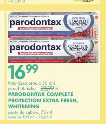 Pasta do zębów Parodontax Complete Protection Whitening promocja w Super-Pharm