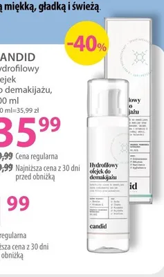Hydrofilowy olejek do demakijażu Candid promocja w Hebe
