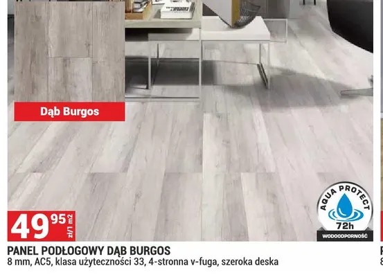 Panel podłogowy Dąb Burgos Classen 8 mm AC5 promocja w Merkury Market